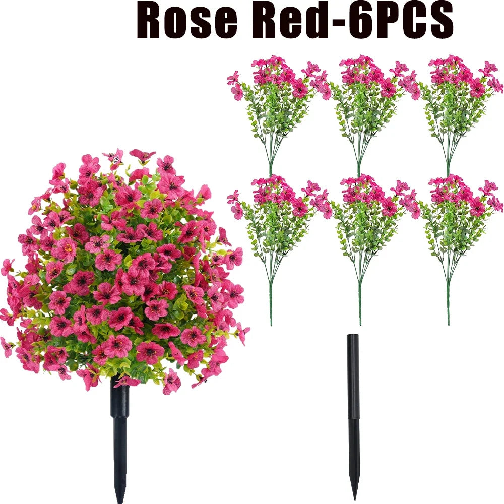 Artificial Eucalyptus Flowers - Faux Greenery Bouquet for Weddings, Home Decor & Vase Arrangements