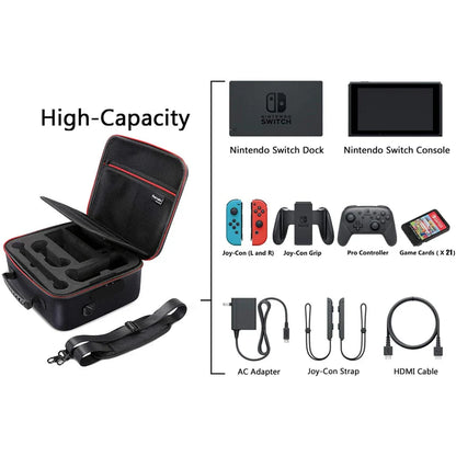 Nintendo Switch OLED Carrying Case - Large Capacity Storage Pouch with Card Slot | Protective Bag for Game Accessories