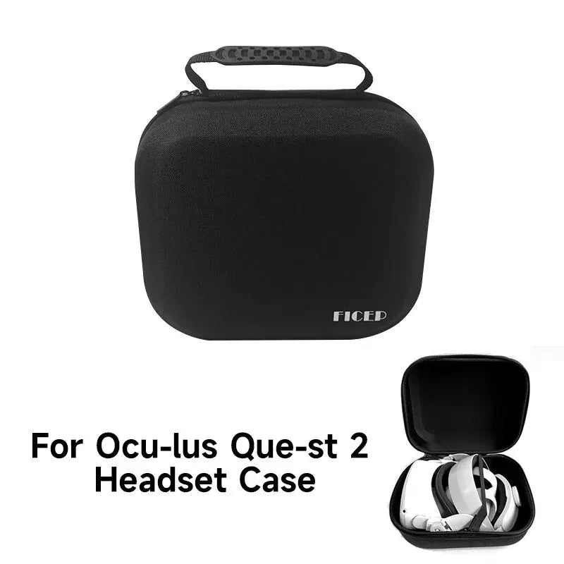 FICEP VR Headset Carrying Case — Hard EVA Portable Storage Bag for Oculus Quest 2, Meta Quest 3 & Pico 4