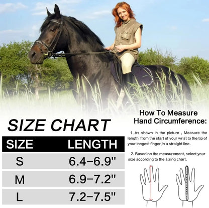 Women’s Equestrian Horse Riding Gloves — Lightweight, Breathable Mesh, Comfortable Grip, All-Weather Color Pack
