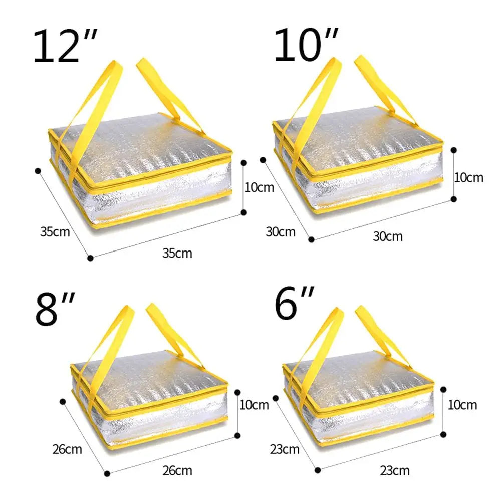 Insulated Pizza Delivery & Cooler Bag – 6/8/10/12 Inch Foldable Thermal Food Carrier for Hot & Cold Storage, Picnic & Drink Transport