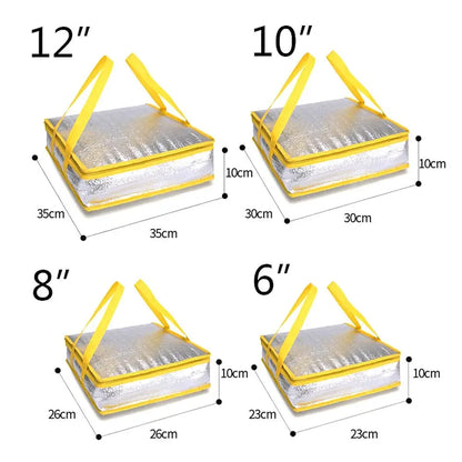 Insulated Pizza Delivery & Cooler Bag – 6/8/10/12 Inch Foldable Thermal Food Carrier for Hot & Cold Storage, Picnic & Drink Transport