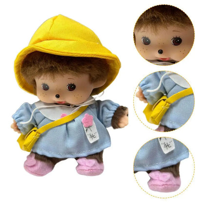 15/20cm Kawaii Mengqi Monkey Plush Doll – School Bag Pendant, Keychain Decor & Cute Birthday Gift