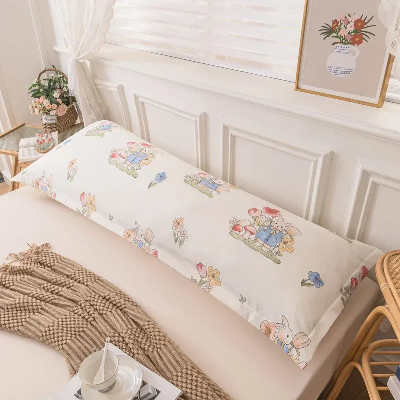 Skin-Friendly Couple Pillowcase – Cozy Polyester Hugging Pillow Cover, Large 120/150/180cm