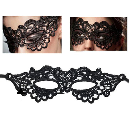 Black Queen Lace Mask — Embroidered Applique Masquerade Mask for Women, Party, Carnival, Wedding & Halloween Accessories