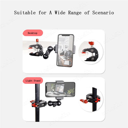 Selfie Stick Monopod Handlebar Mount – Compatible with Insta360 X4/X3/X2, GoPro 8-13 & DJI for Bicycle & Motorcycle