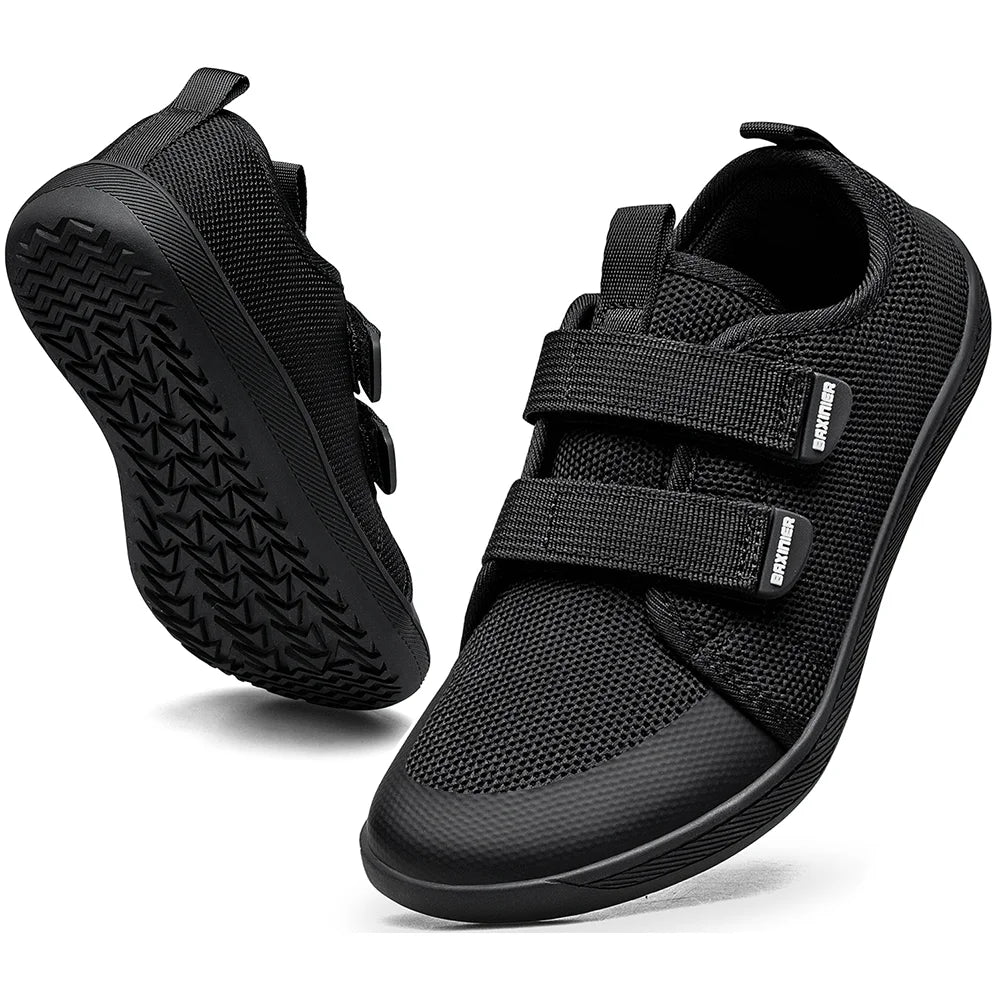 Kids Barefoot Sneakers – Breathable Wide Toe Knitted Mesh Shoes for Boys & Girls, Non-Slip Fashion Walking Cross Trainers
