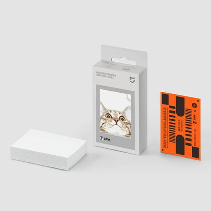 Original Xiaomi ZINK Pocket Printer Paper — 50 Self-Adhesive 3-Inch Sheets for Xiaomi Mini Photo Printer