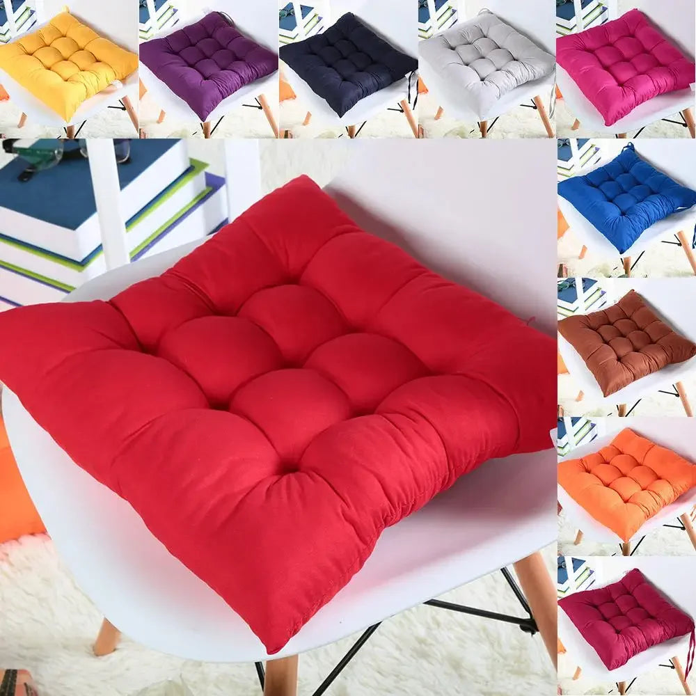 Colorful Chunky Seat Pads Cushion – Tie-On Garden Chair Cushion for Home, Office, Dining, and Kitchen