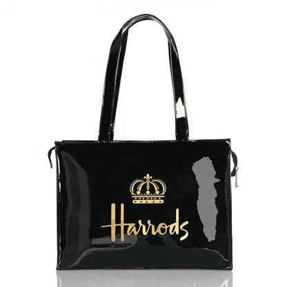 Simple Stylish PVC Reusable Shopping Bag – Luxury Eco-Friendly Waterproof Tote for Summer Beach