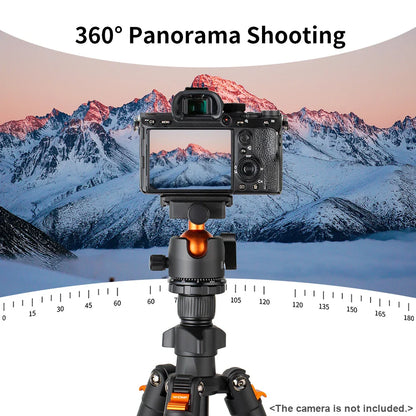 Aluminum Alloy Camera Tripod Stand – Low Angle Photography Travel Tripod with Carrying Bag for DSLR Cameras
