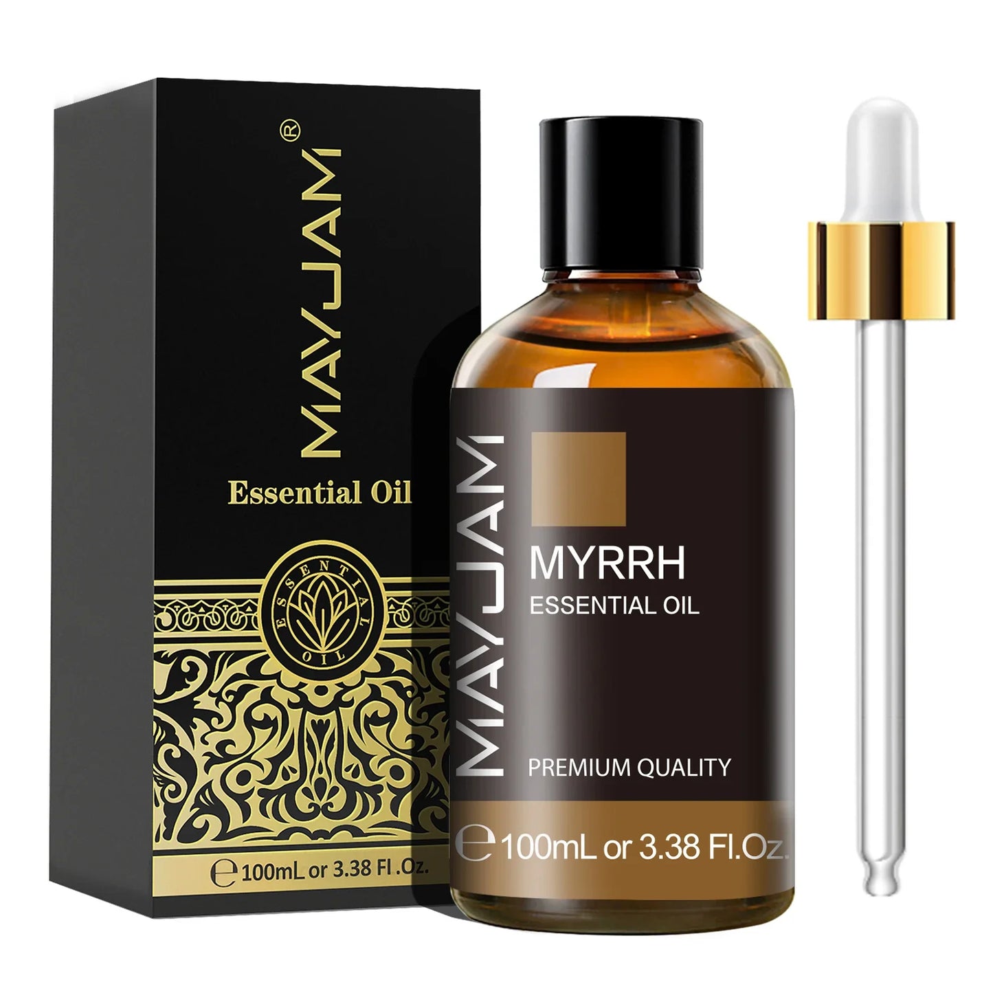 MAYJAM 100ml Essential Oil with Dropper - Sandalwood, Lavender, Eucalyptus & Vanilla for Humidifiers & Candles
