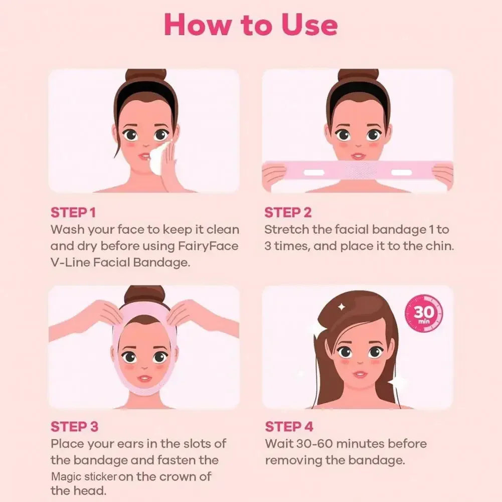 Women’s V-Line Face Slimming Band – Chin & Cheek Lift Face Lifting Bandage for Facial Massage & Skin Care