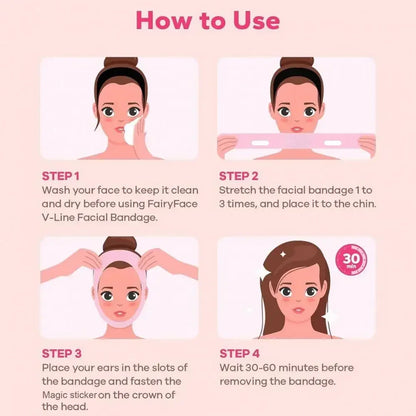 Women’s V-Line Face Slimming Band – Chin & Cheek Lift Face Lifting Bandage for Facial Massage & Skin Care