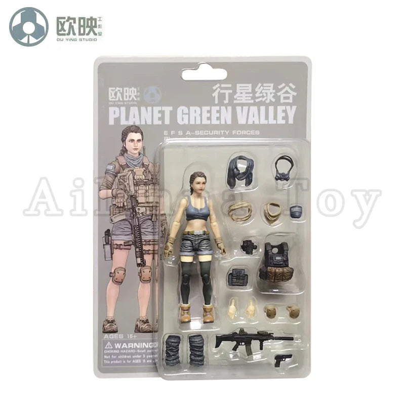 Ou Ying Studio 1/18 Planet Green Valley PGV 3.75" EFSA Female Action Figure — Anime Model Collectible