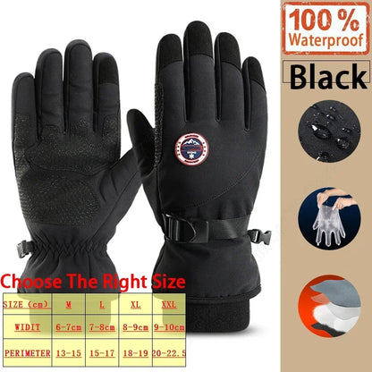 Winter Men & Women Touchscreen Gloves - Waterproof, Windproof, Full Finger, Non-Slip for Outdoor Sports, Cycling, Snow & Ski