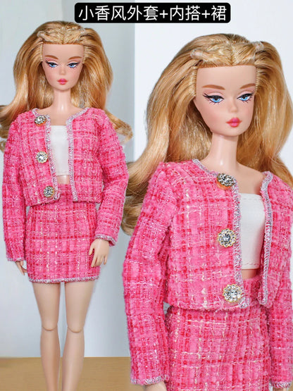 1/6 Doll Clothes Set — New Dress & Sweater Outfit for 30cm Xinyi FR ST BB Dolls, Doll House Accessories