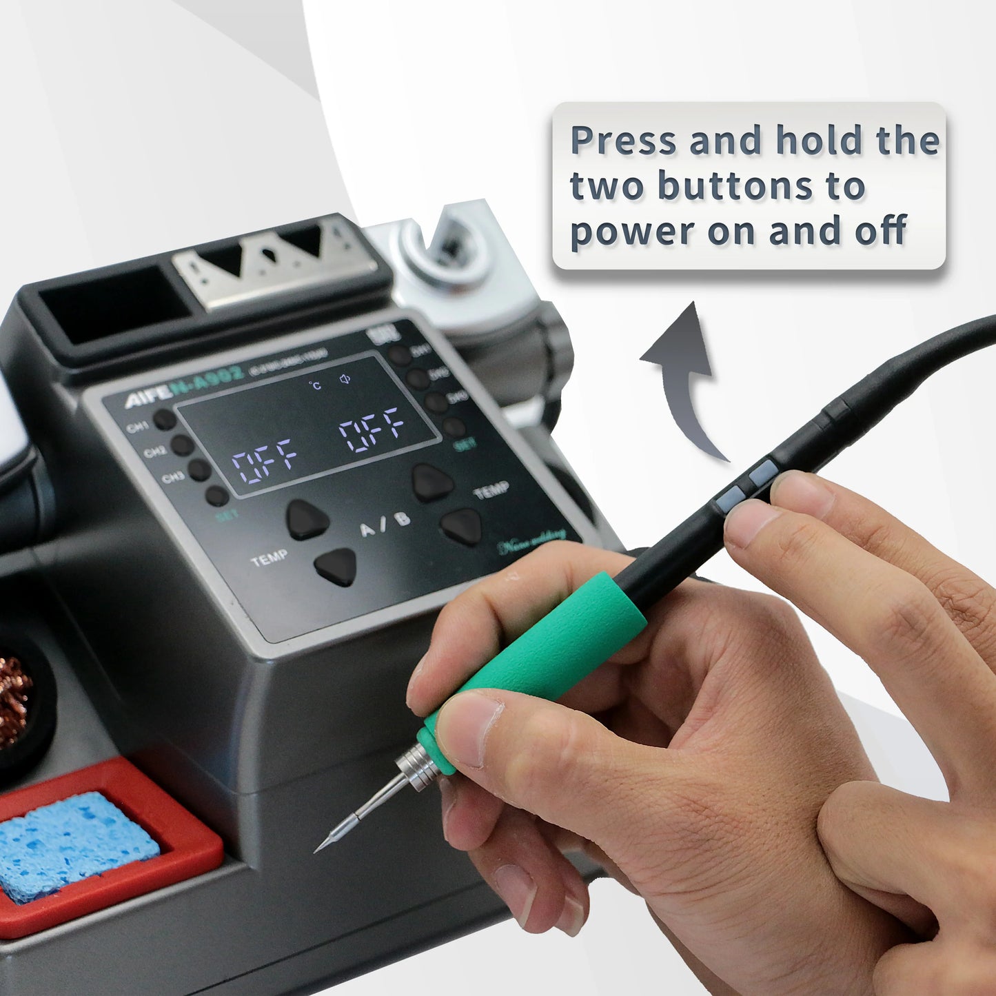 AIFEN A902 Soldering Station – Double Station C115, C210, C245 for Cell-Phone PCB & IC Repair Soldering Tools