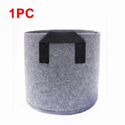 Vegetable/Flower Grow Bags – 1-5 Pcs, 1-12 Gallons Non-Woven Aeration Fabric Pots with Handles