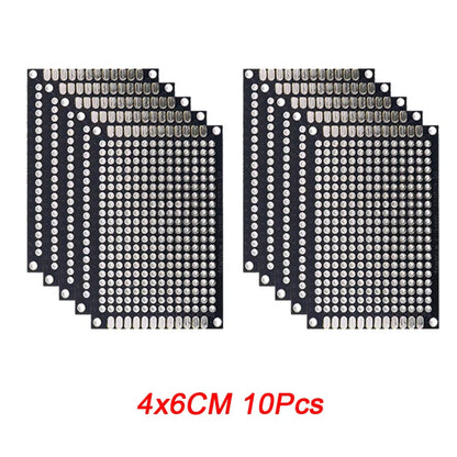 5/10PCS Double-Sided PCB Prototype Boards – Black DIY Circuit Boards 2x8 3x7 4x6 5x7 6x8 7x9cm for Electronics Projects