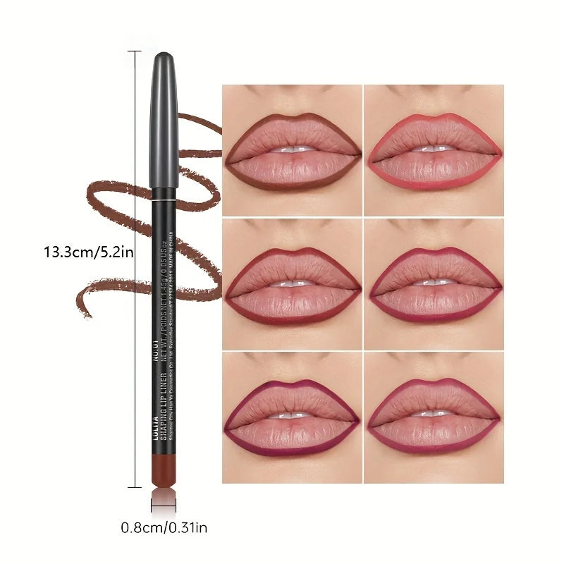 Luxury Matte Lip Liner – Long-Lasting Smooth Lip Pencil for Precise Outline & Full Coverage, Versatile Shades