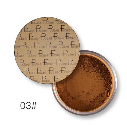 Matte Loose Setting Powder – Oil-Control Mineral Face Concealer, Long-Lasting Bronzer & Contour for Dark Skin