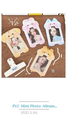 Cute Plush Photo Card Holder - Kpop Idol Bus Card Protector & Picture Album Case