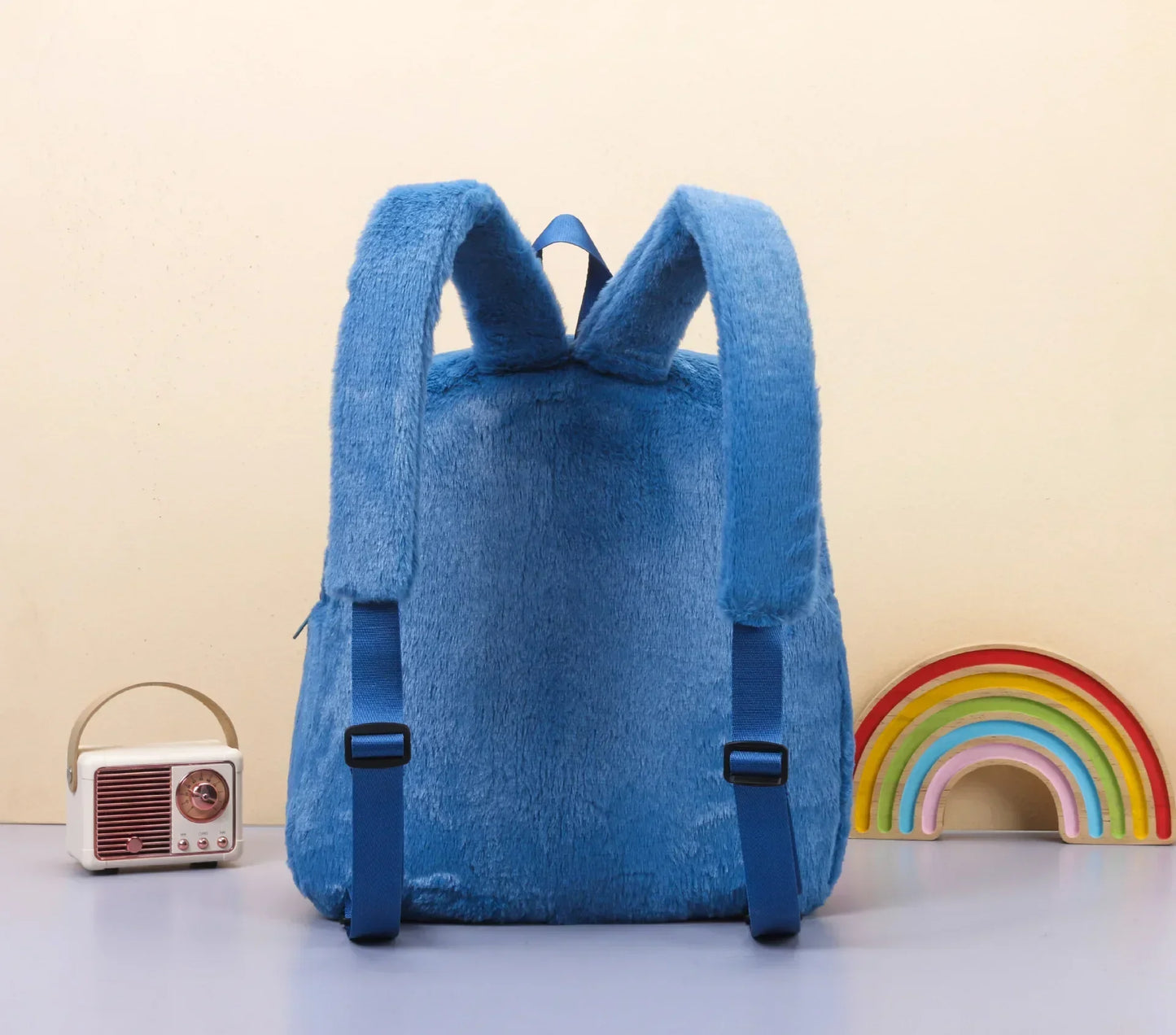 Disney Blue Stitch Plush Backpack – Large-Capacity Cartoon Bag for Kids & Kindergarten Gift