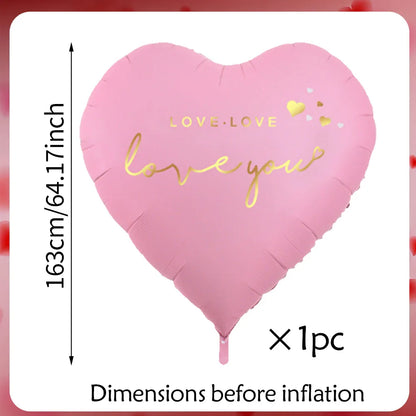 Oversized 63-Inch “Love You” Aluminum Foil Balloon – Romantic Valentine’s, Wedding, Anniversary & Birthday Party Decoration