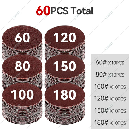 Car Detailing Sandpaper Discs – Hook & Loop Polishing Pads for Headlight Restoration, Metal & Wood Sanding, Auto Surface Finishing Sheets