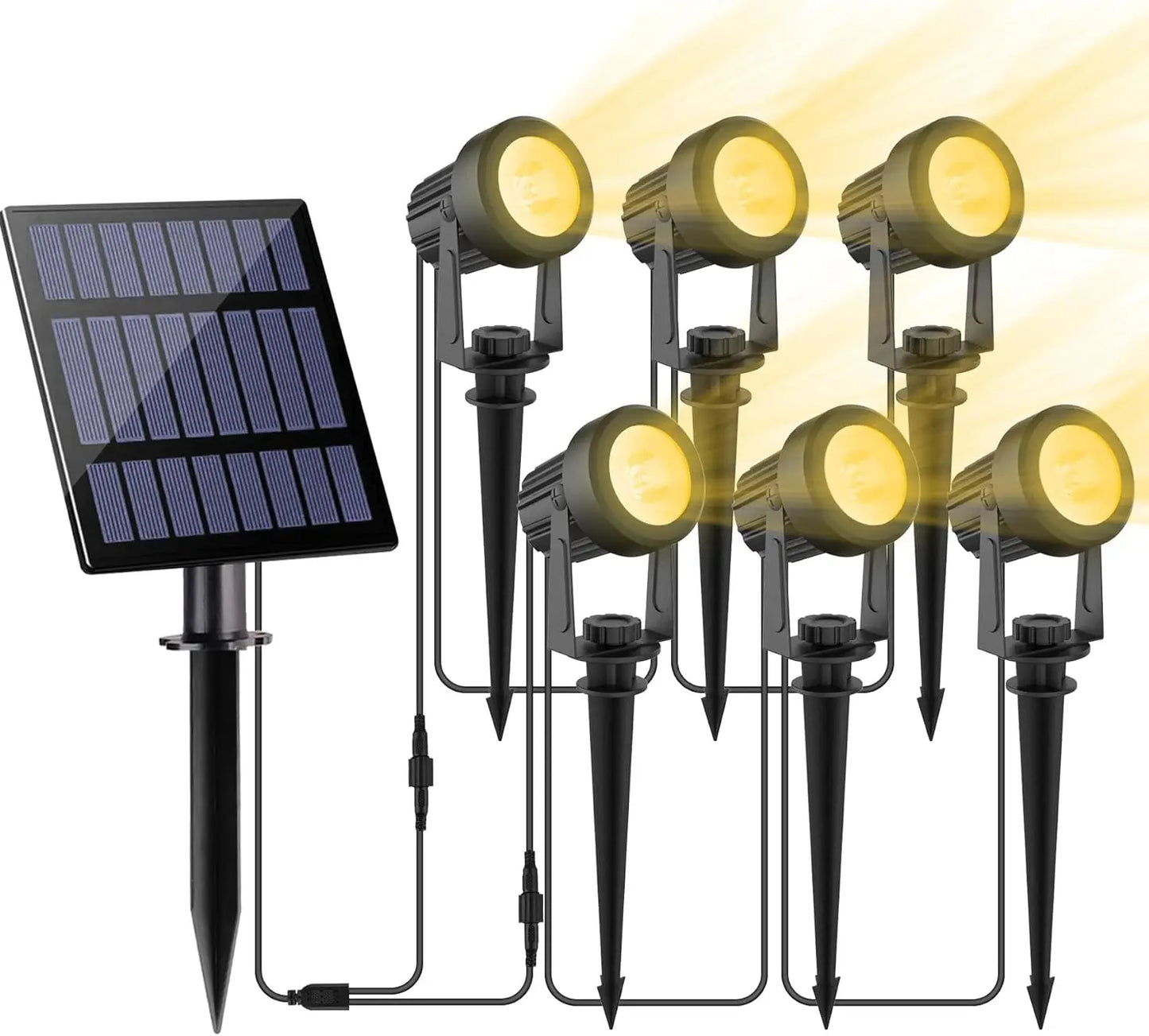 3000K RGB Solar LED Spotlight – Waterproof IP65 Outdoor Solar Garden Wall Light