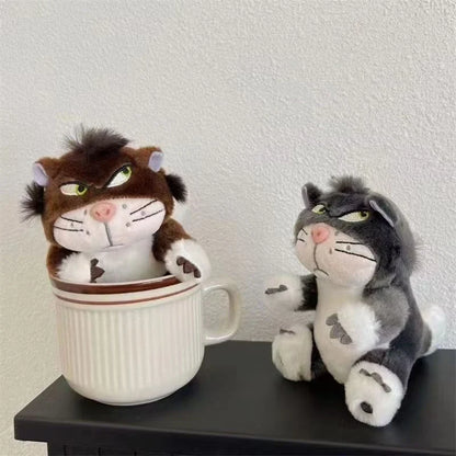 Funny Lucifer Cat Plush Keychain - 12cm Cross-Eyed Kitten Bag Pendant Doll