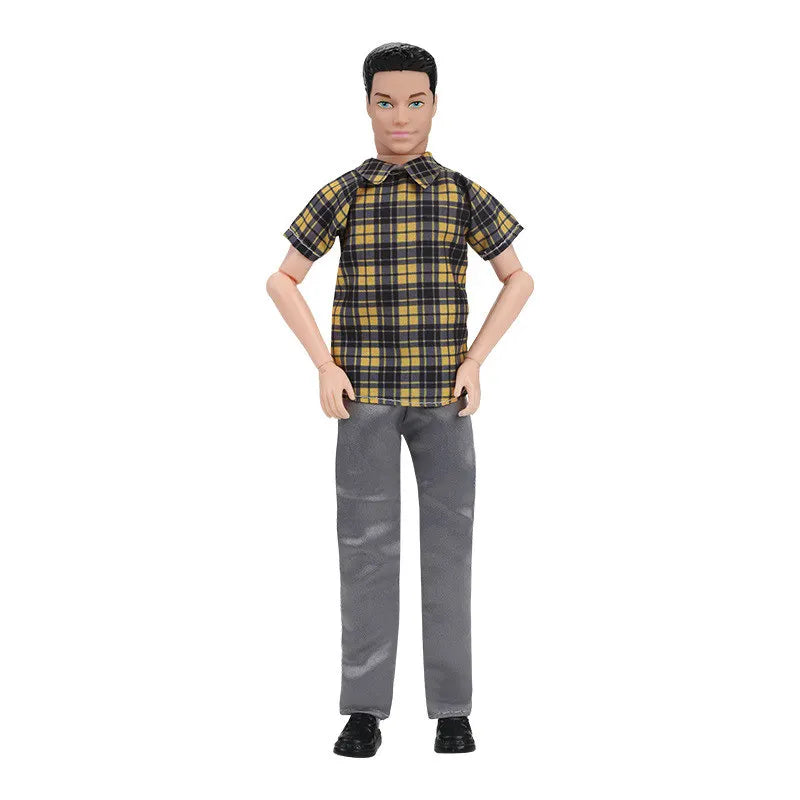 30cm Fashion Ken Doll – 1/6 Multi-Joint Movable Boyfriend with Clothes Suit, Dress-Up Toy for Kids