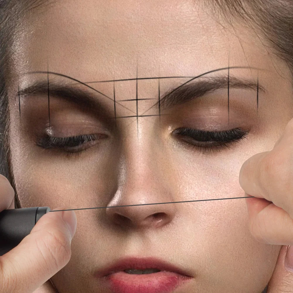 20M Pre-Ink String for Microblading: Mapping & Positioning Line for Semi-Permanent Eyebrow Makeup - Precision Eyebrow Measuring Tool