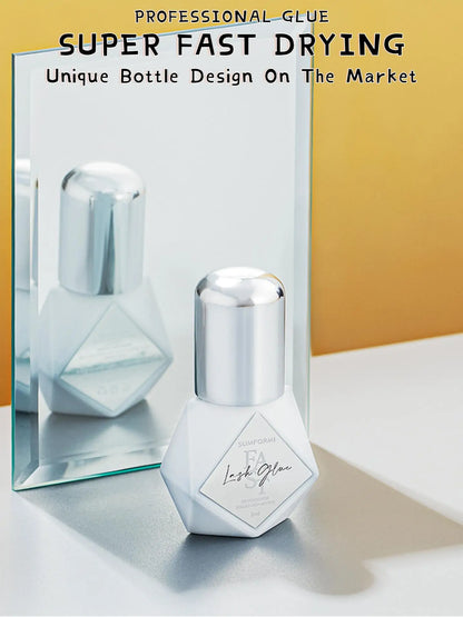 Gollee 5-Pack Eyelash Extension Glue – 7-9 Week Long-Lasting, Quick-Dry 0.3-1s, Black & Latex-Free