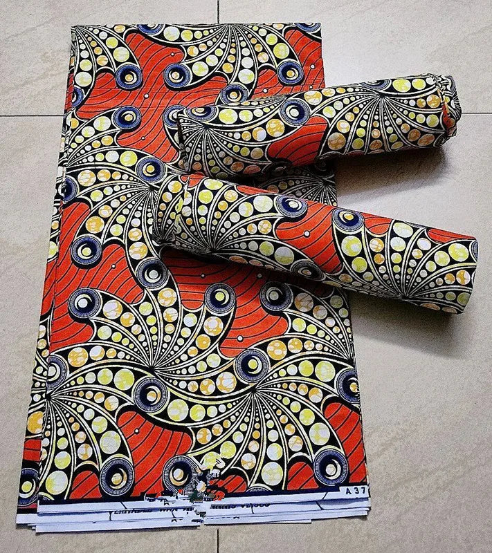 African Ankara Wax Print Fabric - 100% Cotton Batik Patchwork Sewing Material for Dresses & Crafts