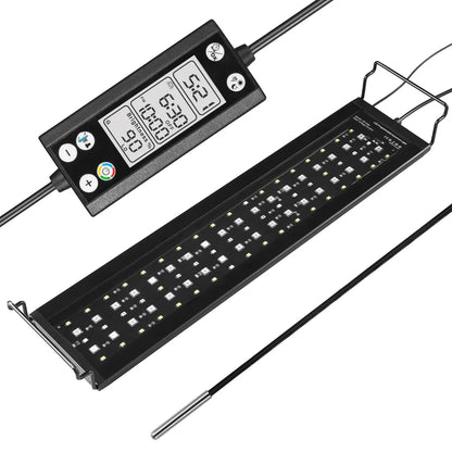 Full Spectrum Aquarium LED Light – 24/7 Lamp with Thermometer & Memory Function for Aquatic Plants