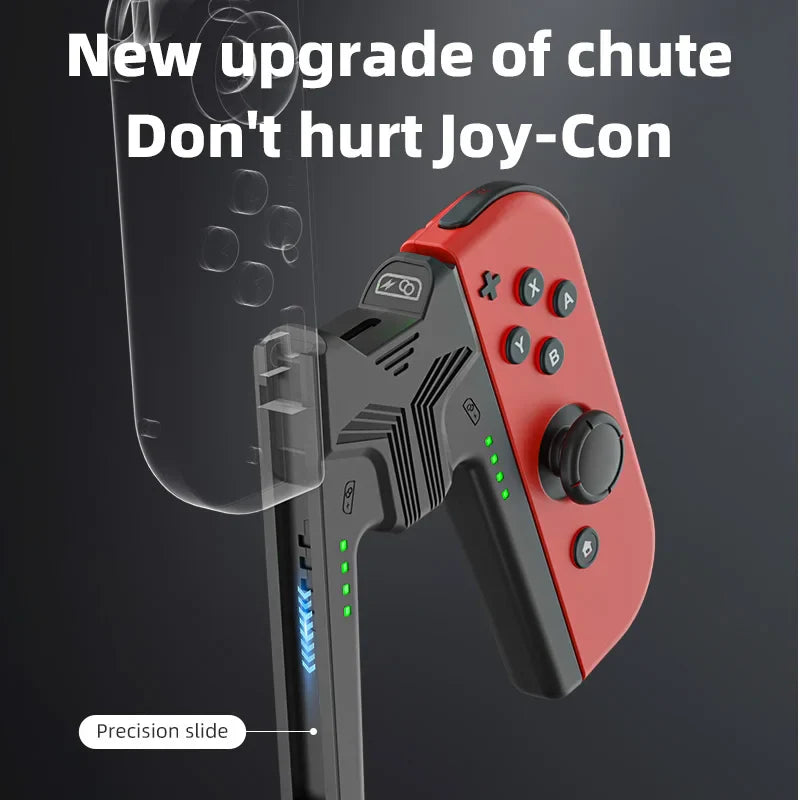 Enhance Your Gaming Experience: Aolion Charging Grip Bracket for Switch Joycon - Controller Handle Charging Station for Nintendo Switch Accessories