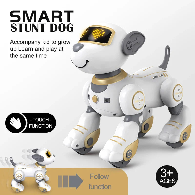 Funny RC Robot Dog – Programmable Electronic Stunt Dog with Voice Command, Touch Sensor & Music, Toy Gift for Kids