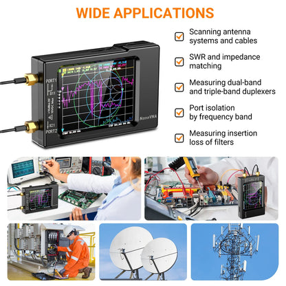 NanoVNA-H4 Spectrum Analyzer – 2.8/4" Vector Network Antenna Analyzer, 10KHz-1.5GHz, MF, HF, VHF, UHF Tuner