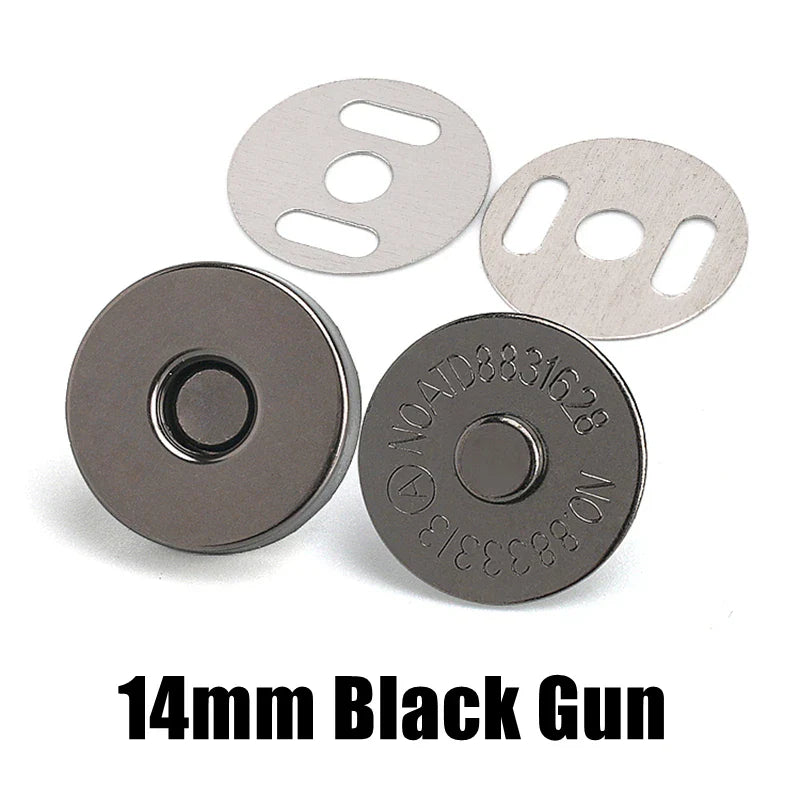 10 Pcs Magnetic Snap Fasteners 14–18MM – Clasps & Buttons for Handbags, Purses, Wallets & Craft Bag Accessories