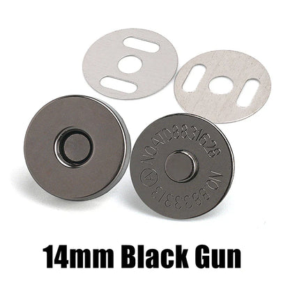 10 Pcs Magnetic Snap Fasteners 14–18MM – Clasps & Buttons for Handbags, Purses, Wallets & Craft Bag Accessories