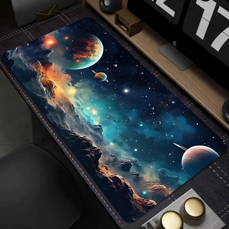 Starry Sky Large Mouse Pad — Colorful Non-Slip Desk Mat for Computer & Office, Keyboard Accessories