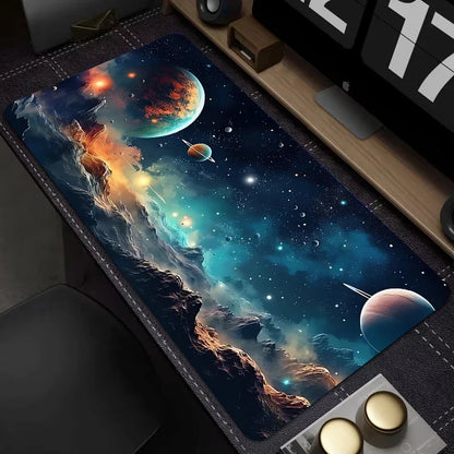 Starry Sky Large Mouse Pad — Colorful Non-Slip Desk Mat for Computer & Office, Keyboard Accessories