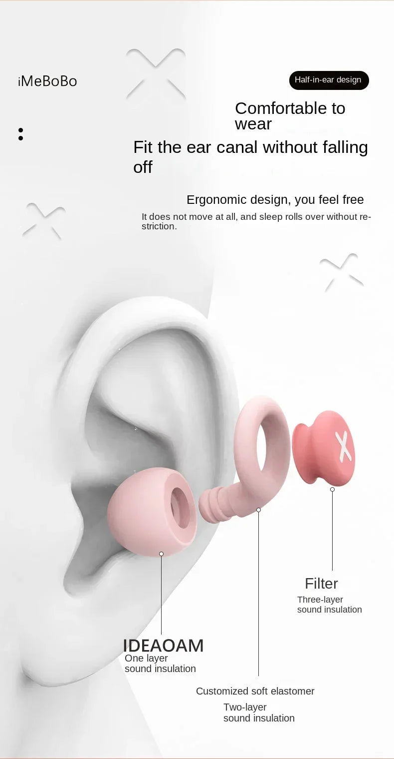 New Silicone Earplugs for Sleep – Soft Noise Cancelling, Soundproof Foam with Slow Rebound Protection