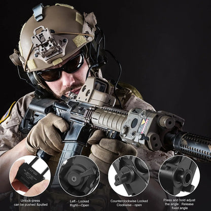 BOOIU Metal L4G24 NVG Helmet Mount Bracket - Holder for PVS15/PVS18 Goggles, Night Vision Stent, Tactical OPS Helmet Parts