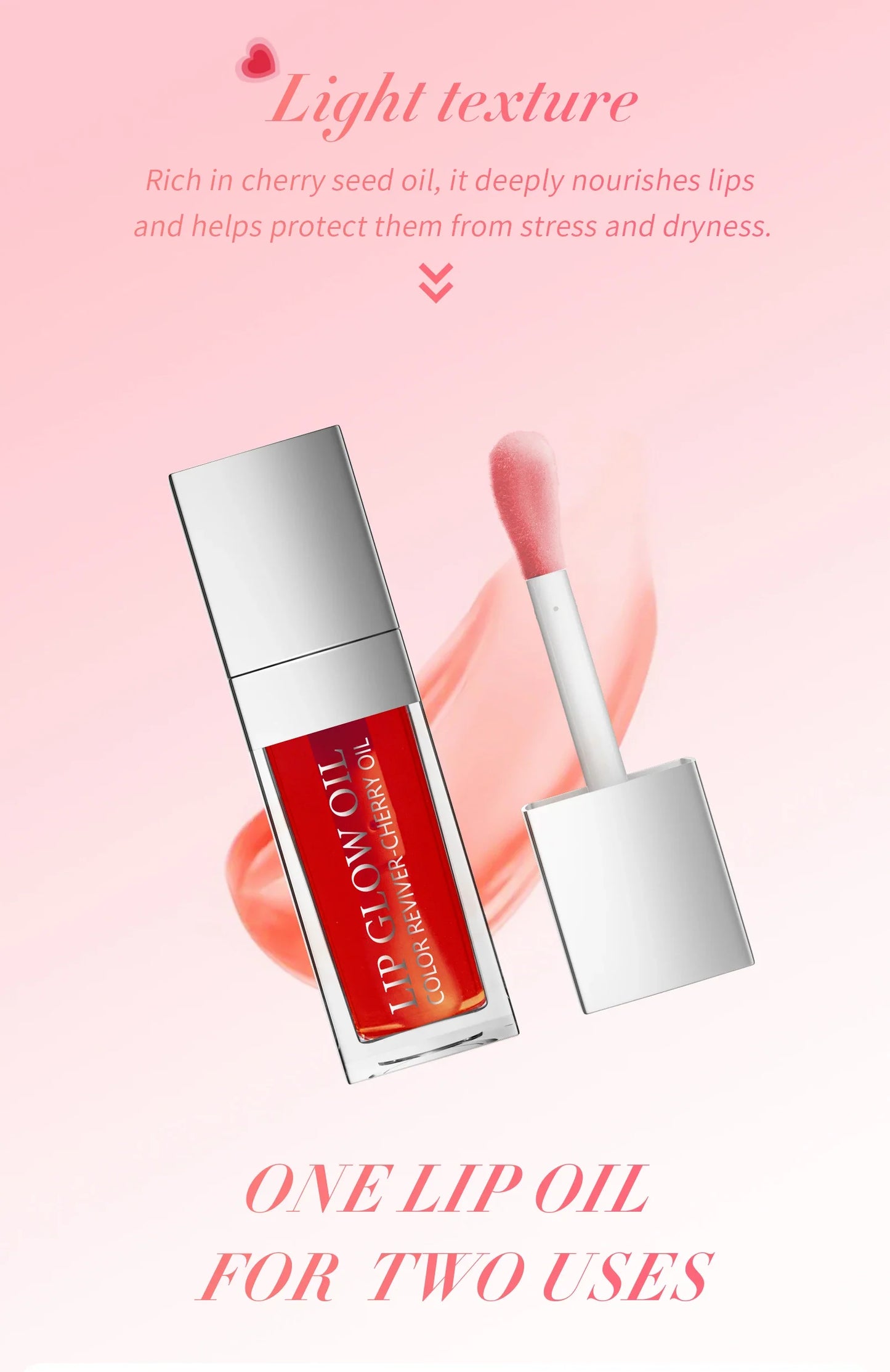 Crystal Jelly Lip Oil – Moisturizing & Plumping Tinted Lip Gloss for Sexy, Glossy Lips