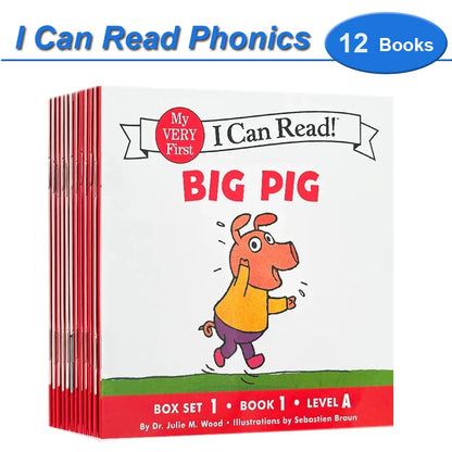 I Can Read Phonics Book Set – 12 Beginner Picture Books for Kids, Early English Reading & Montessori Learning Stories
