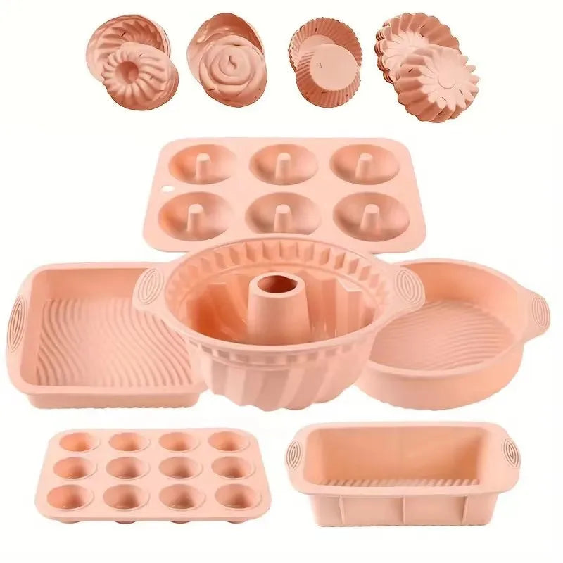 30 Piece Silicone Baking Set - Nonstick Muffin, Cupcake, and Toast Molds for Versatile Baking
