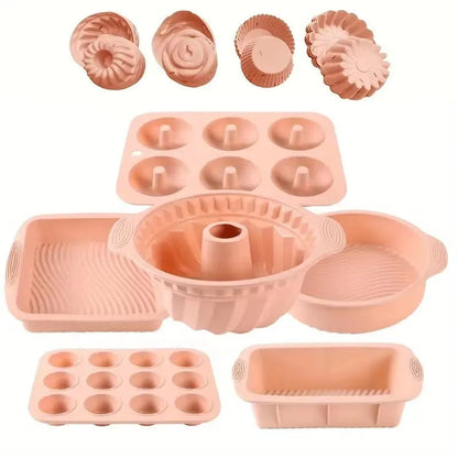 30 Piece Silicone Baking Set - Nonstick Muffin, Cupcake, and Toast Molds for Versatile Baking